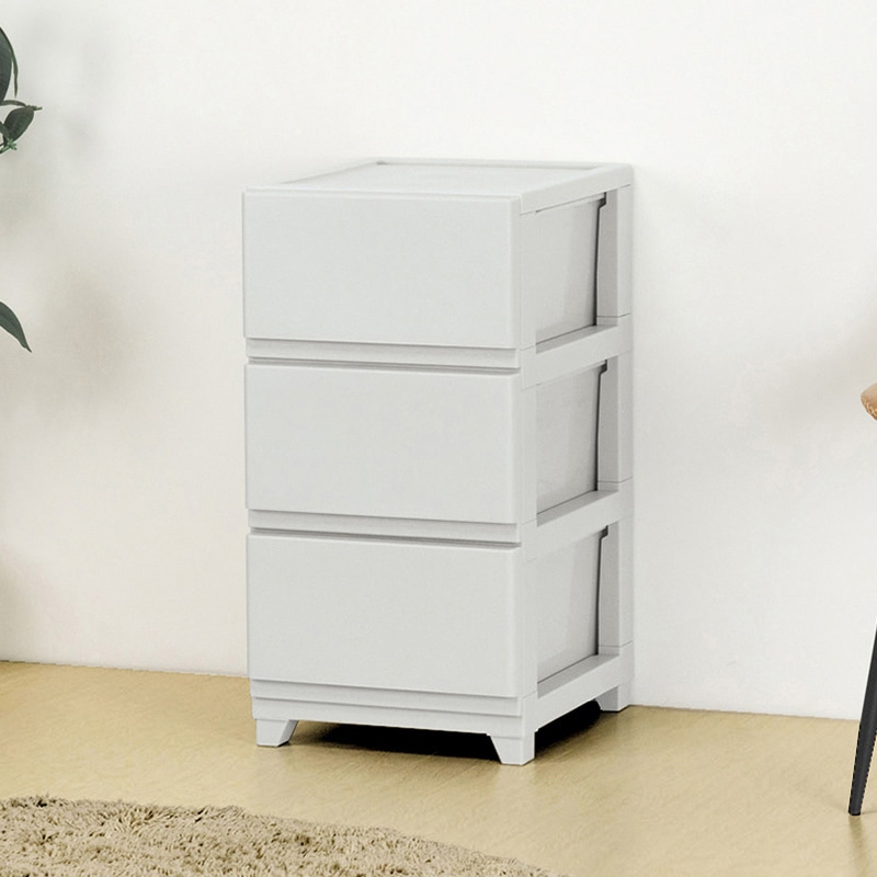 JEJアステージ チェスト　デコニーシーヴォ 3段 ライトグレー 1個（ご注文単位4個）【直送品】