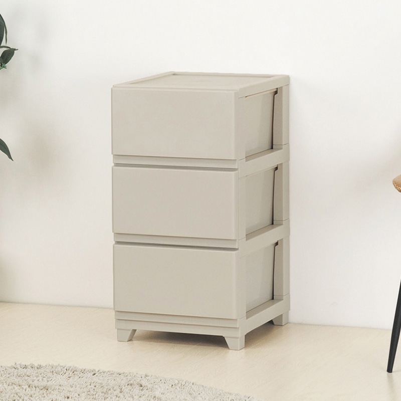 JEJアステージ チェスト　デコニーシーヴォ 3段 グレージュ 1個（ご注文単位4個）【直送品】