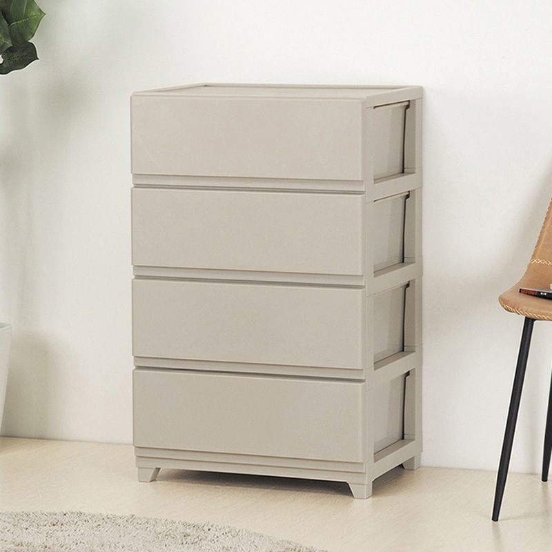 JEJアステージ チェスト　デコニーシーヴォ ワイド4段 グレージュ 1個（ご注文単位2個）【直送品】