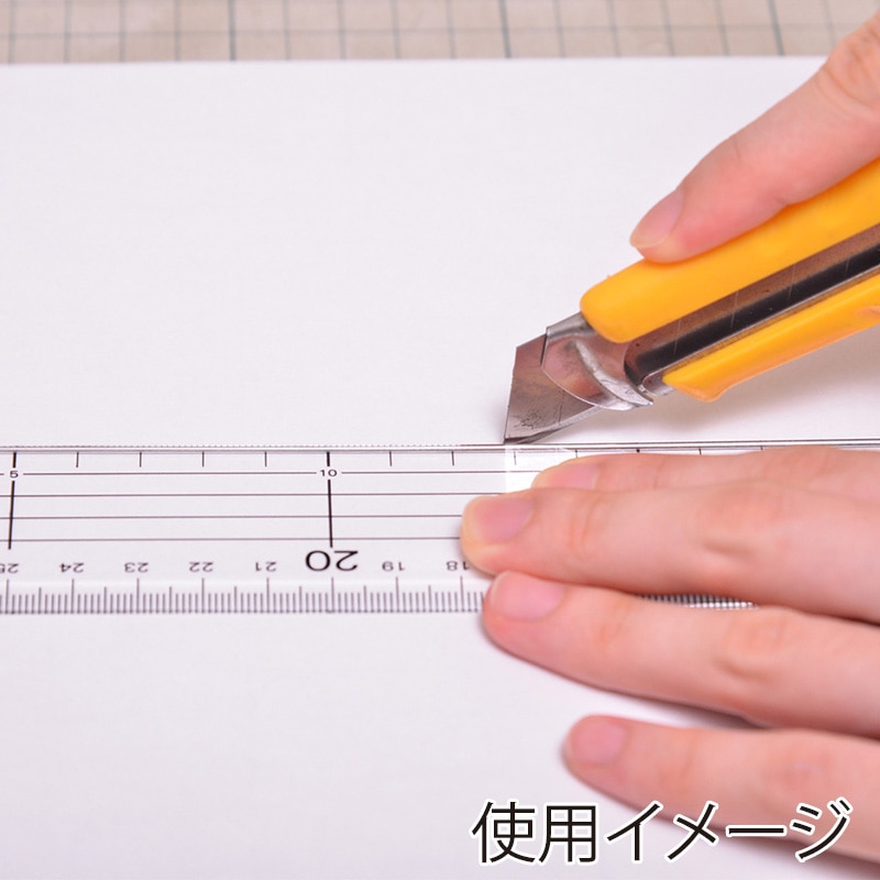 伊藤忠リーテイルリンク アクリル定規 メタルガイド付 30cm 9130B 1本(ご注文単位384本)【直送品】