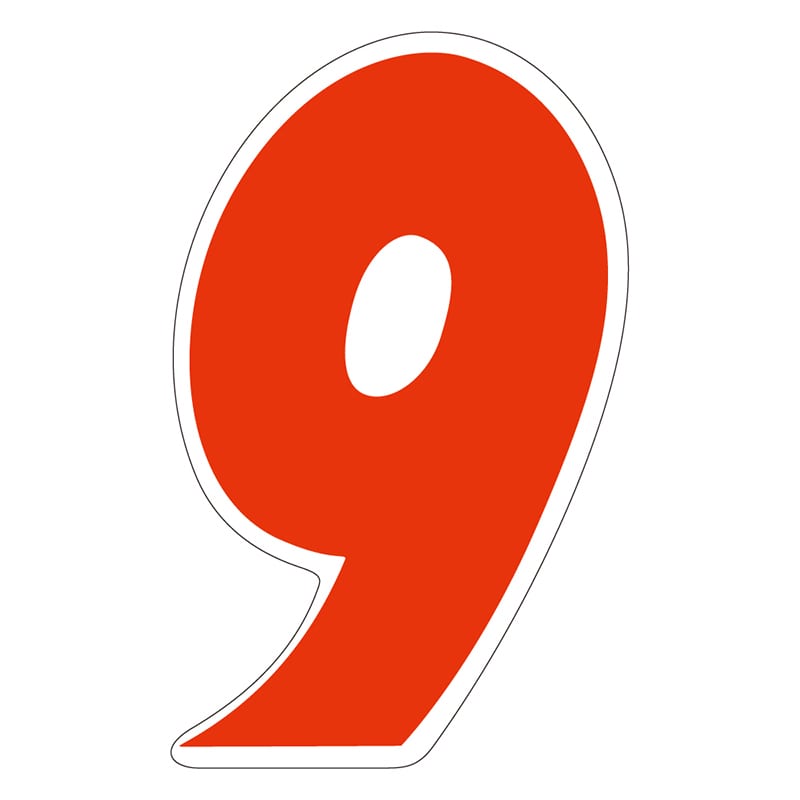 カミイソ産商 エースラベル ロール仕上げ 数字ラベル 中 9 A-3529 1000枚/袋(ご注文単位1袋)【直送品】