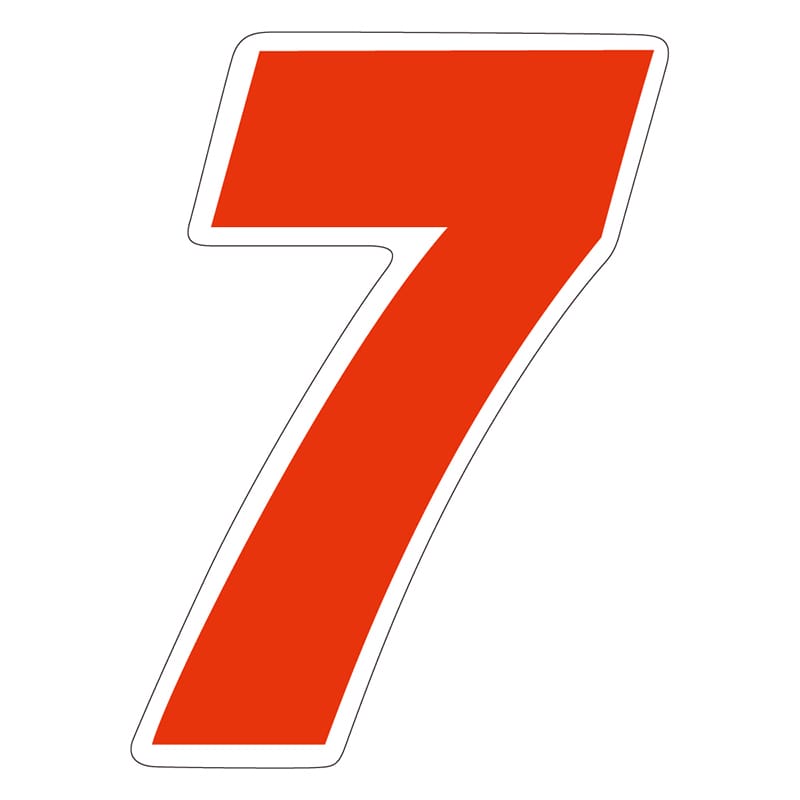 カミイソ産商 エースラベル ロール仕上げ 数字ラベル 大 7 A-3547 500枚/袋(ご注文単位1袋)【直送品】