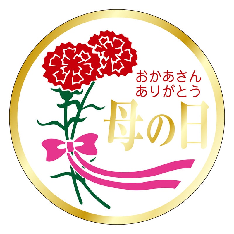 カミイソ産商 エースラベル 母の日 C-0229 500枚/袋(ご注文単位1袋)【直送品】