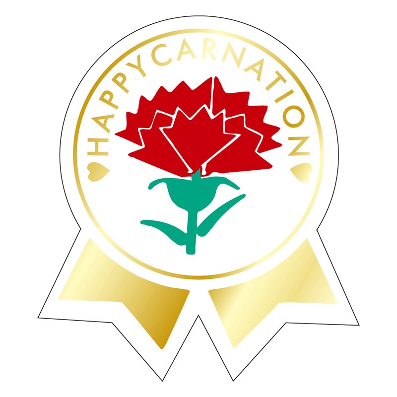 カミイソ産商 エースラベル HAPPY CARNATION C-0242 500枚/袋(ご注文単位1袋)【直送品】