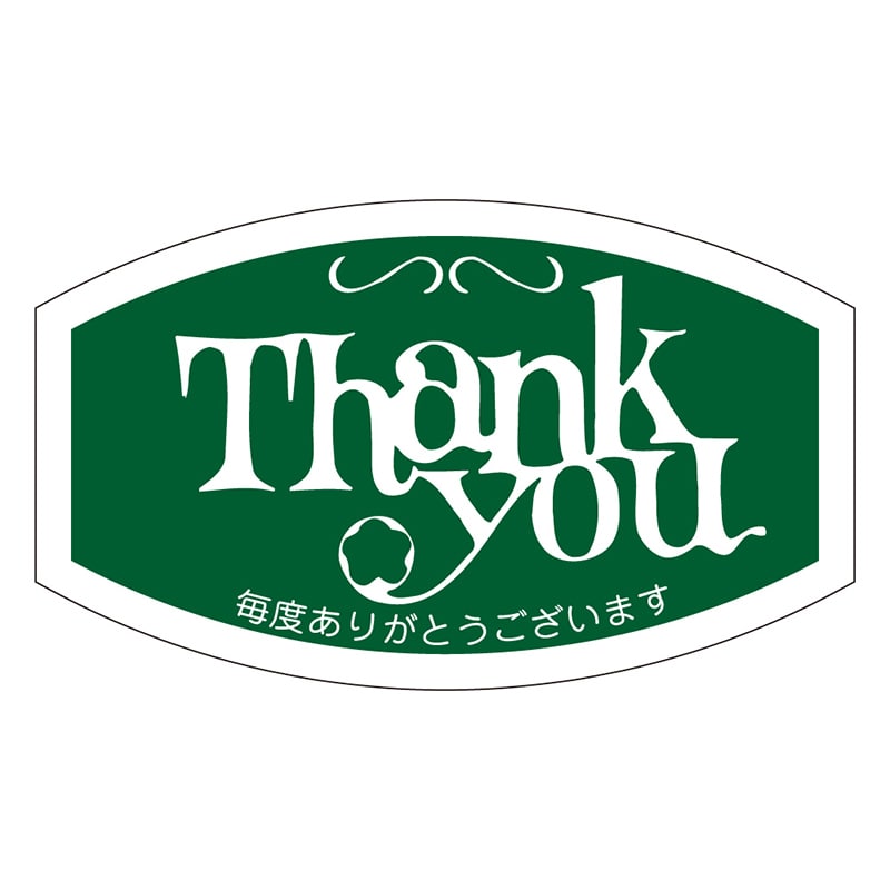カミイソ産商 エースラベル サンキュー J-1802 500枚/袋（ご注文単位1袋）【直送品】