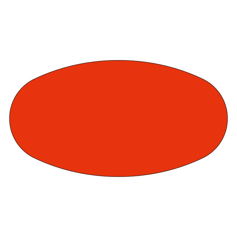 カミイソ産商 エースラベル 赤ベタ無地 Q-0001 1000枚/袋（ご注文単位1袋）【直送品】