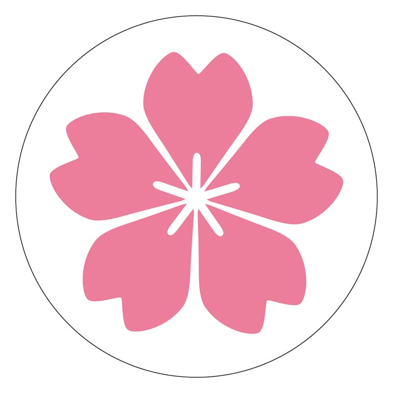 カミイソ産商 エースラベル 花･桜柄 C-0369 500枚/袋（ご注文単位1袋）【直送品】