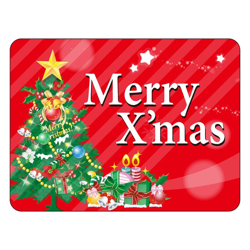 カミイソ産商 エースラベル Merry X'mas C-0407 300枚/袋(ご注文単位1袋)【直送品】