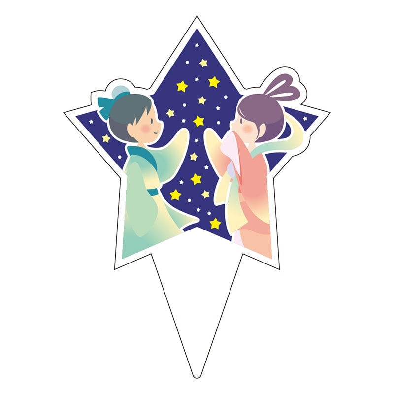 カミイソ産商 ピック 七夕 D-0523 200枚/袋(ご注文単位1袋)【直送品】