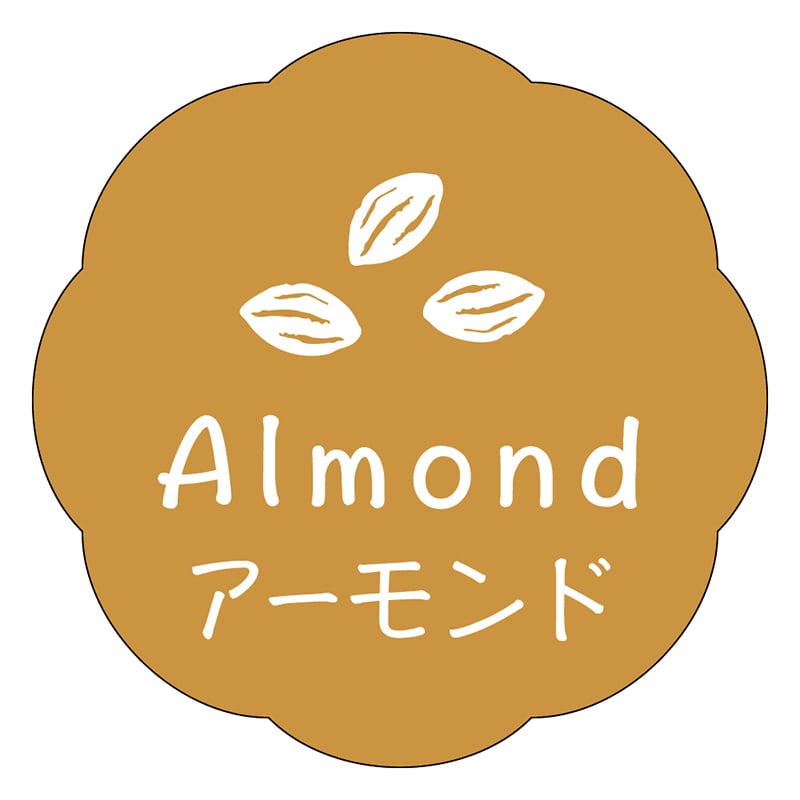 カミイソ産商 エースラベル アーモンド J-0622 150枚/袋(ご注文単位1袋)【直送品】