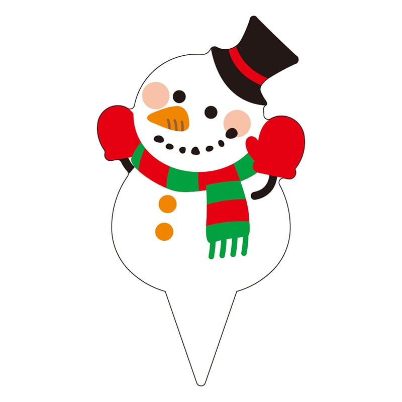 カミイソ産商 ピック 雪だるま D-0534 200枚/袋(ご注文単位1袋)【直送品】