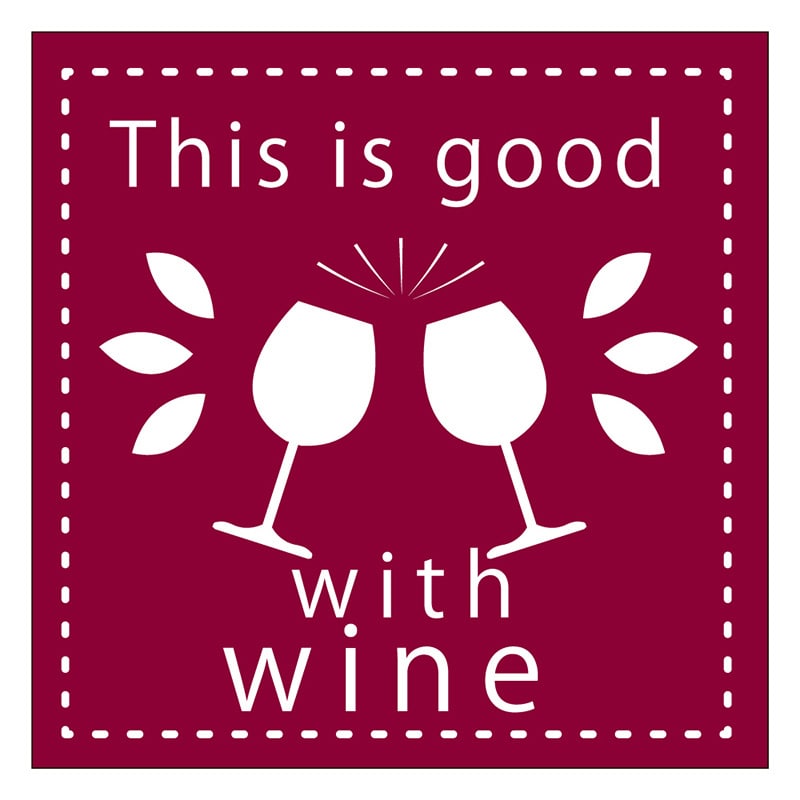 カミイソ産商 エースラベル good with Wine S-0549 300枚/袋(ご注文単位1袋)【直送品】