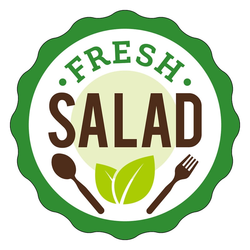 カミイソ産商 エースラベル SALAD S-0551 500枚/袋(ご注文単位1袋)【直送品】