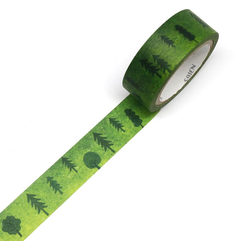 カミイソ産商 SAIEN マスキングテープ 田村美紀 ちぎり絵 5柄セット しぜん UR-2011 1巻(ご注文単位1巻)【直送品】