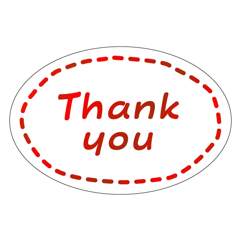 カミイソ産商 エースラベル Thank you J-0673 300枚/袋(ご注文単位1袋)【直送品】