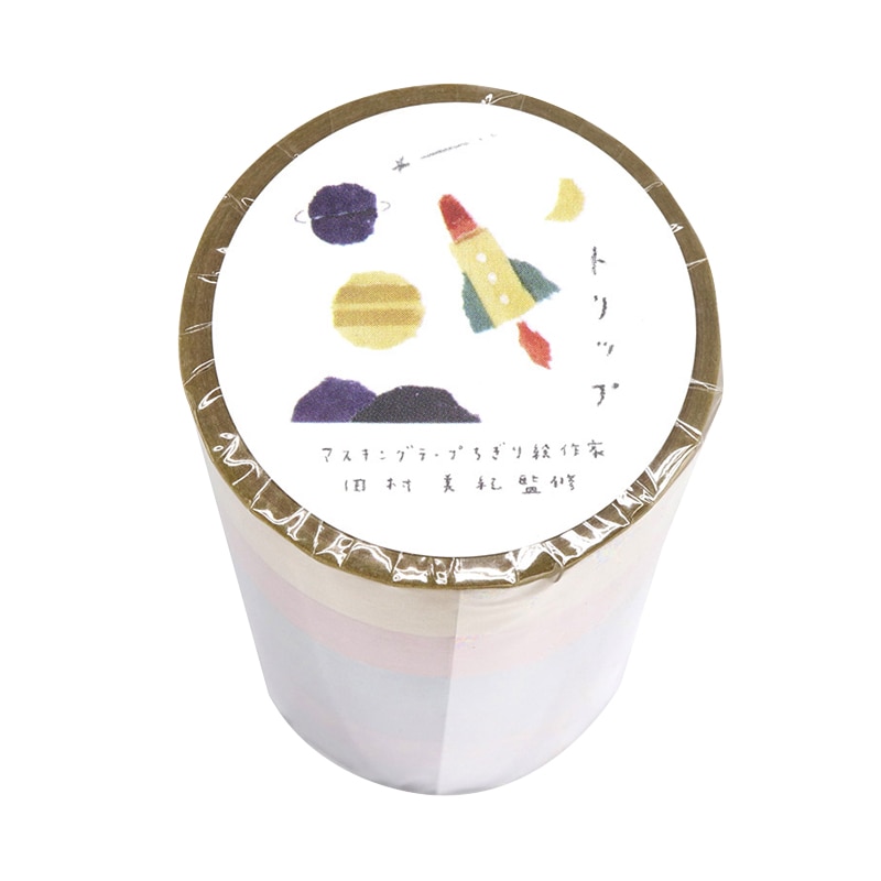 カミイソ産商 SAIEN　マスキングテープ　田村美紀　ちぎり絵 6色セット　トリップ UR-2020 1巻（ご注文単位1巻）【直送品】