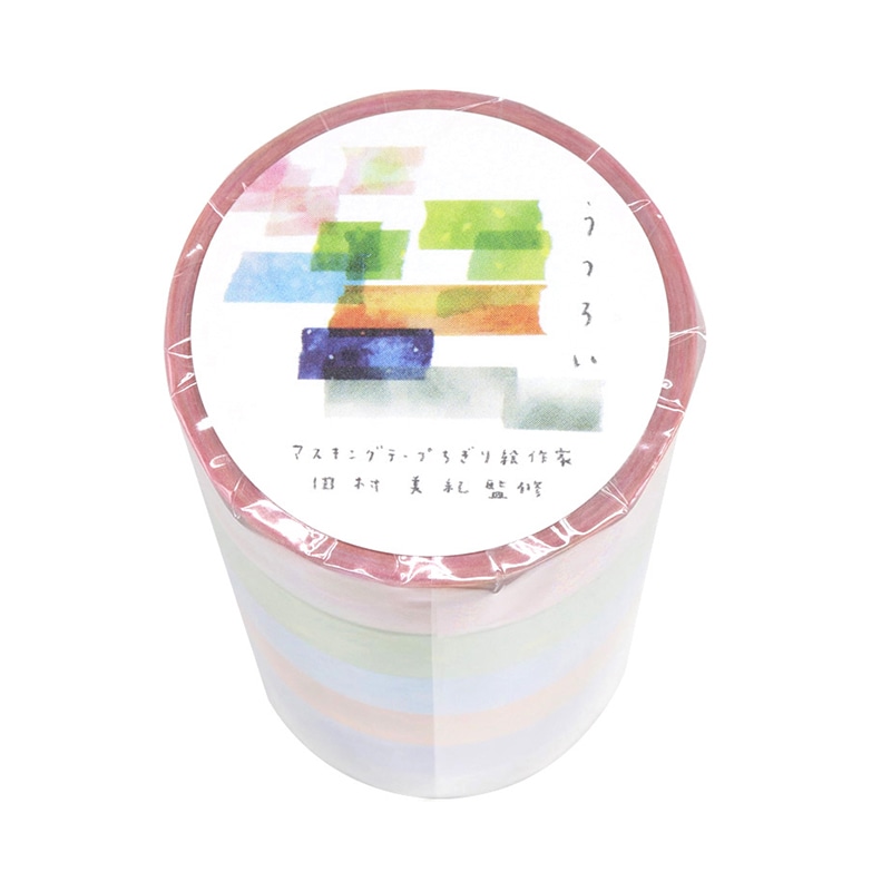 カミイソ産商 SAIEN　マスキングテープ　田村美紀　ちぎり絵 6色セット　うつろい UR-2022 1巻（ご注文単位1巻）【直送品】