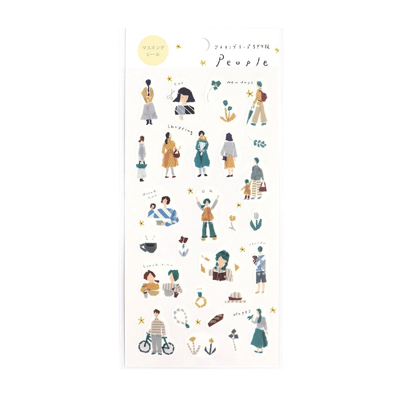 カミイソ産商 SAIEN　マスキングシール　田村美紀 People J-0264 1枚（ご注文単位1枚）【直送品】