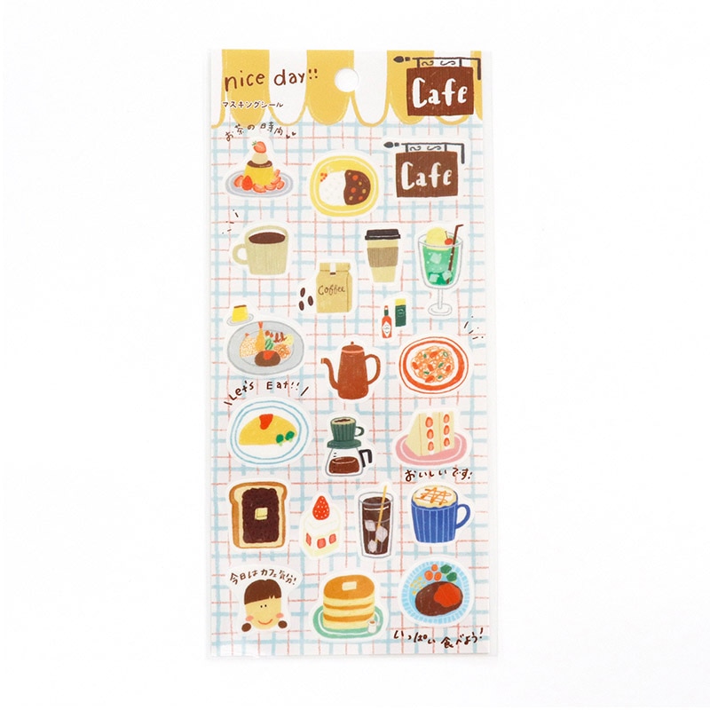 カミイソ産商 SAIEN　マスキングシール　nice　day Cafe J-0273 1枚（ご注文単位1枚）【直送品】
