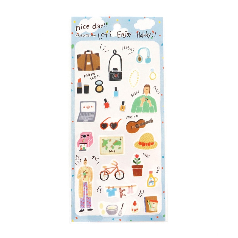 カミイソ産商 SAIEN　マスキングシール　nice　day Holiday J-0274 1枚（ご注文単位1枚）【直送品】