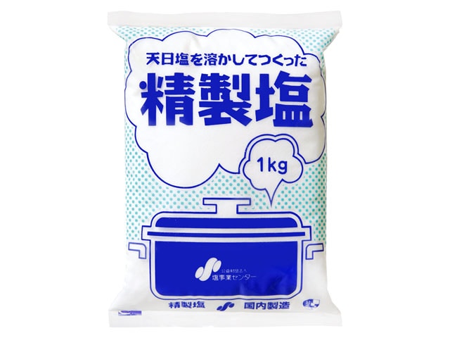 財団法人塩事業センター 精製塩 1kg 常温 1個※軽(ご注文単位1個)※注文上限数12まで【直送品】