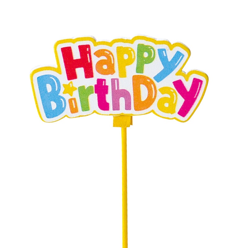 ケー・イー・アイ 木製クリップピック M バースデー 3798 1個(ご注文単位12個)【直送品】