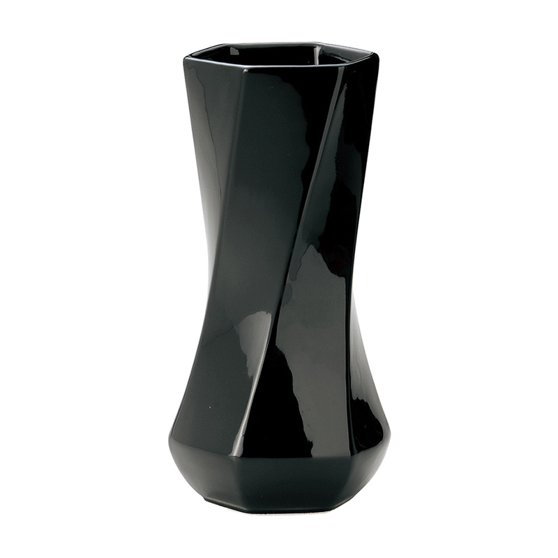 ケー・イー・アイ フラワーベース BLACK&WHITE ブラック 005-B-BK 1個(ご注文単位1個)【直送品】