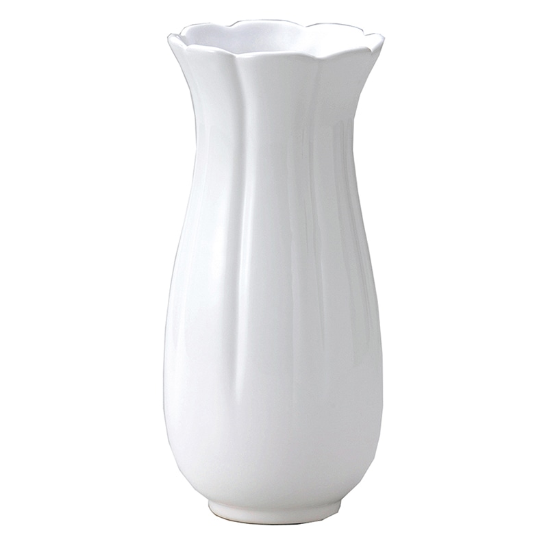 ケー・イー・アイ フラワーベース BLACK&WHITE ホワイト 006-A-W 1本(ご注文単位1本)【直送品】