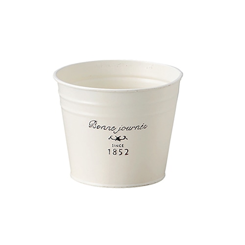 ケー・イー・アイ ブリキポット　ナチュラルブリキポット ラウンド　M　ホワイト 3140-C 1個（ご注文単位4個）【直送品】