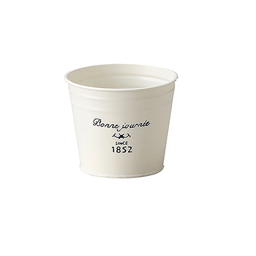 ケー・イー・アイ ブリキポット　ナチュラルブリキポット ラウンド　S　ホワイト 3140-D 1個（ご注文単位6個）【直送品】