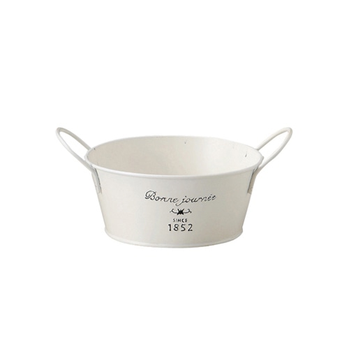 ケー・イー・アイ ブリキポット ナチュラルブリキポット サークル SS ホワイト 3142-D 1個(ご注文単位4個)【直送品】