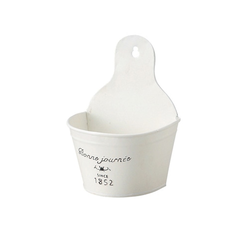 ケー・イー・アイ ブリキポット ナチュラルブリキポット 壁掛 S ホワイト 3144-B 1個(ご注文単位4個)【直送品】