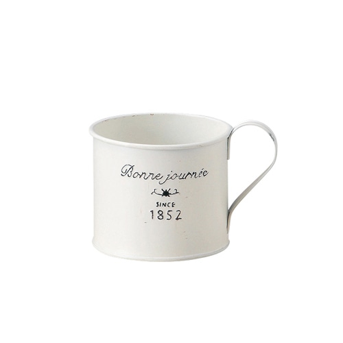 ケー・イー・アイ ブリキポット ナチュラルブリキポット マグS ホワイト 3147-B 1個(ご注文単位4個)【直送品】