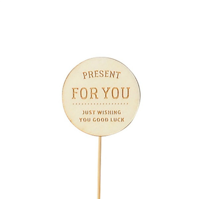 ケー・イー・アイ 木製プレートピック　クリップ付き　焼き印風 FOR　YOU 4238 1本（ご注文単位12本）【直送品】