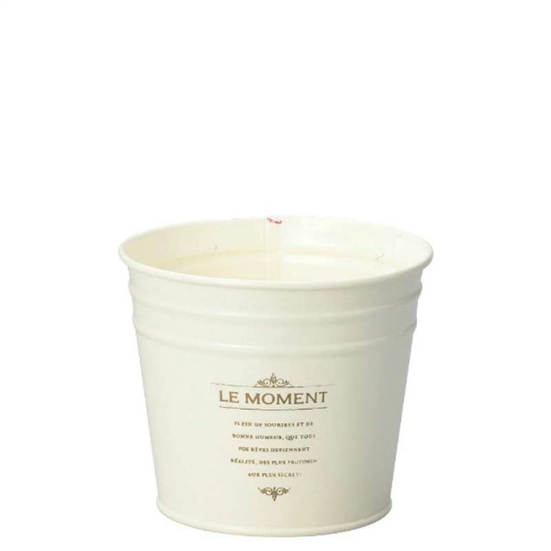 ケー・イー・アイ スタイリッシュブリキポット ラウンド　Sアイボリー 4362-D-AI 1個（ご注文単位6個）【直送品】