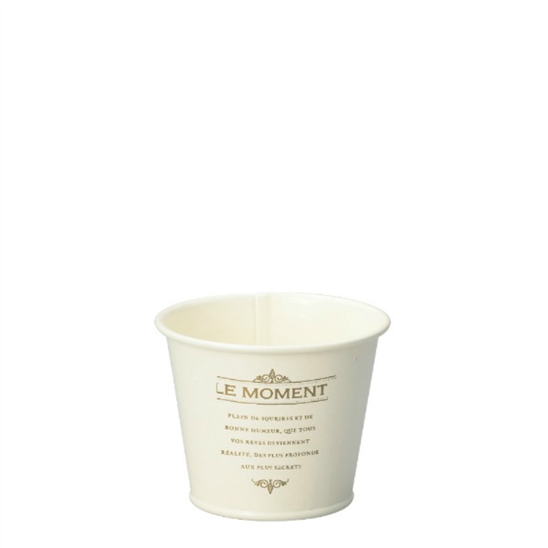 ケー・イー・アイ スタイリッシュブリキポット ラウンド　SSアイボリー 4362-E-AI 1個（ご注文単位6個）【直送品】