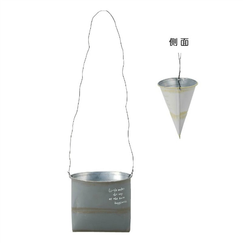 ケー・イー・アイ ブリキポット ハンギングチューブブリキ グレー 4634-GY 1個(ご注文単位3個)【直送品】