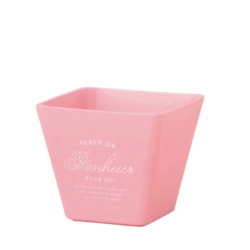 ケー・イー・アイ バンブーエコポット スクエア　ピンク 4653-PK 1個（ご注文単位4個）【直送品】