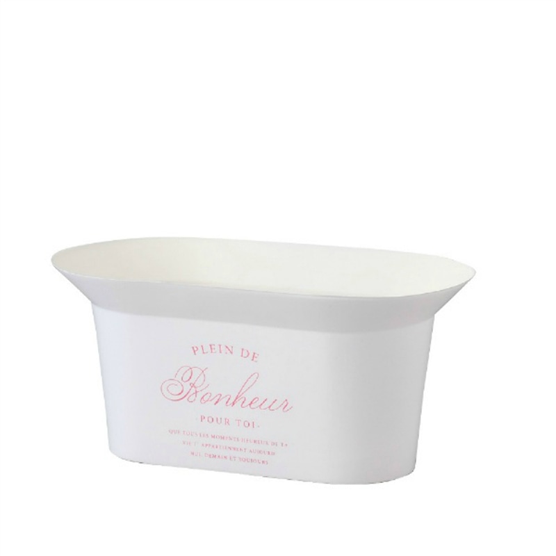 ケー・イー・アイ プラポット カラープリント オーバル ホワイト 4657-WH 1個(ご注文単位10個)【直送品】