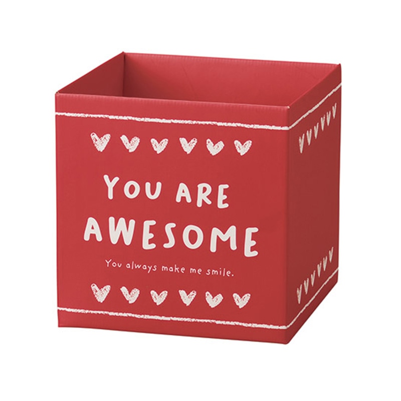 ケー・イー・アイ ワンタッチ組み立てボックス L　レッドハート 4669-RD 1個（ご注文単位10個）【直送品】