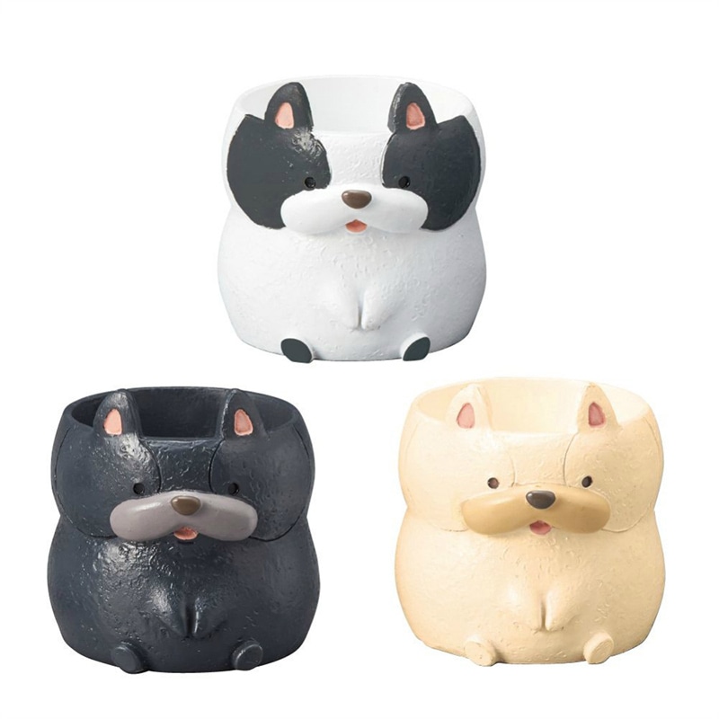 ケー・イー・アイ ミニミニレジンポット フレンチブルドッグ 4792S 1個（ご注文単位6個）【直送品】