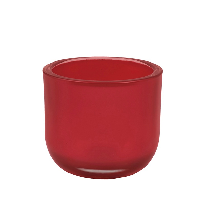 ケー・イー・アイ ガラスポット　パールガラスポット　ラウンド レッド 4885-RD 1個（ご注文単位4個）【直送品】