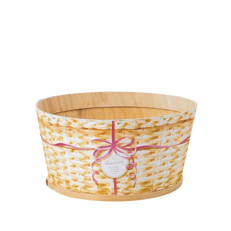 ケー・イー・アイ ウッドポット　デザインバスケット サークル　M　バスケットギフト 4887-BA 1個（ご注文単位3個）【直送品】