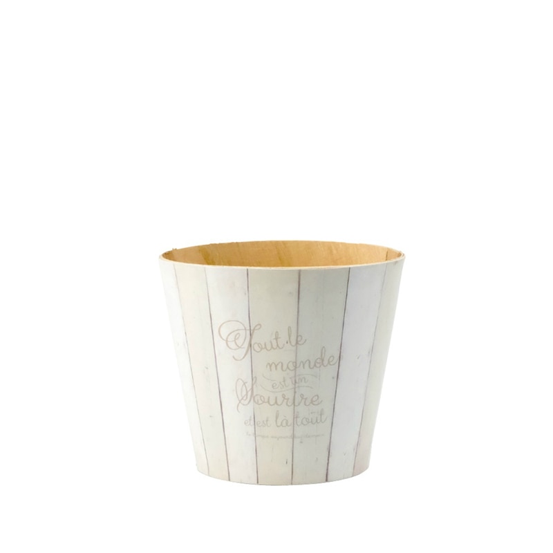 ケー・イー・アイ ウッドポット ナチュラルウッドバスケット 白木目調 ラウンド SS 4889-D 1個(ご注文単位6個)【直送品】