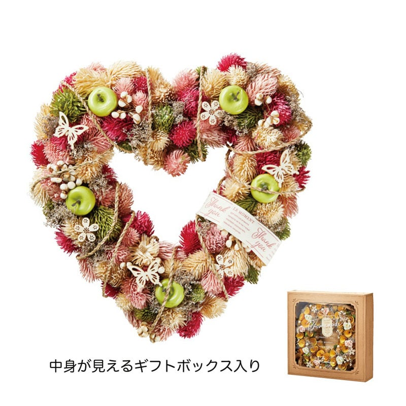 ケー・イー・アイ ナチュラルリース L　ビビッドアップルハート 4929-A 1個（ご注文単位1個）【直送品】