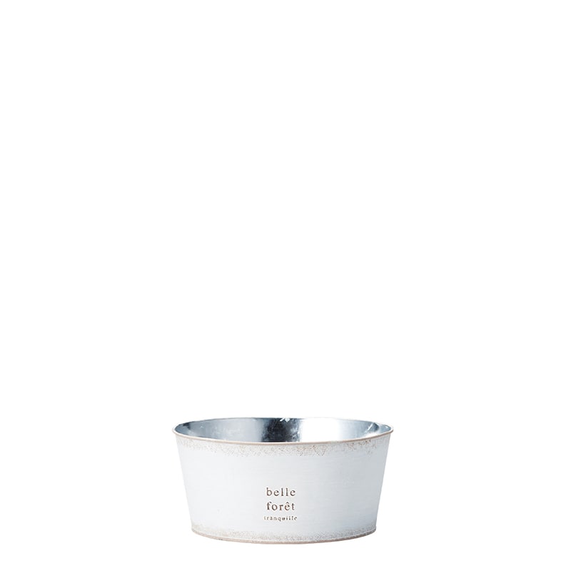 ケー・イー・アイ 鉢カバー　ハウスプランツブリキ サークル　M　ホワイト 4975-B-WH 1個（ご注文単位2個）【直送品】