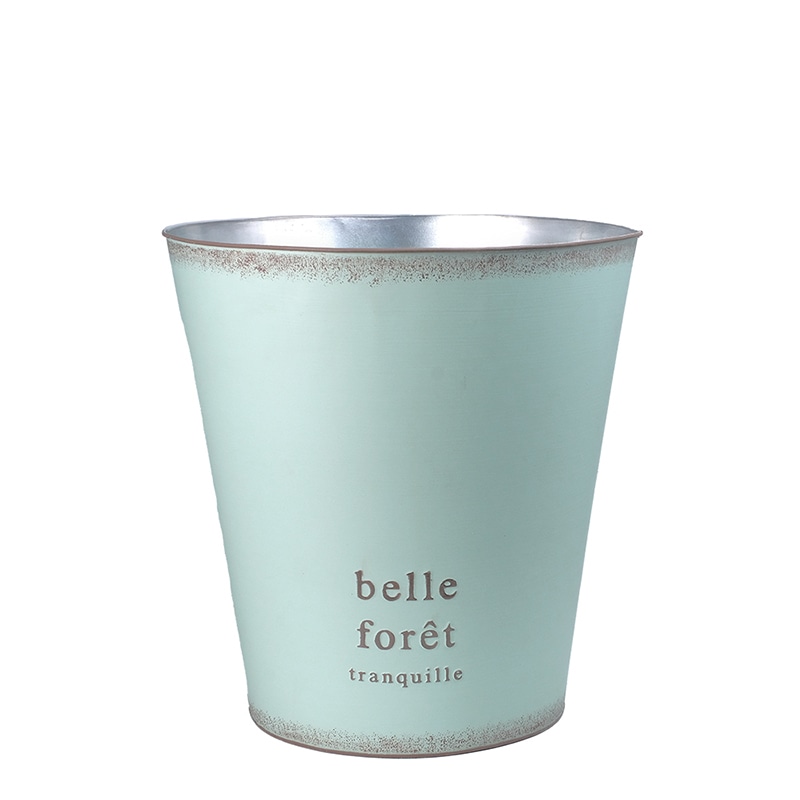 ケー・イー・アイ 鉢カバー　ハウスプランツブリキ 8号用　ミント 4991-MT 1個（ご注文単位2個）【直送品】