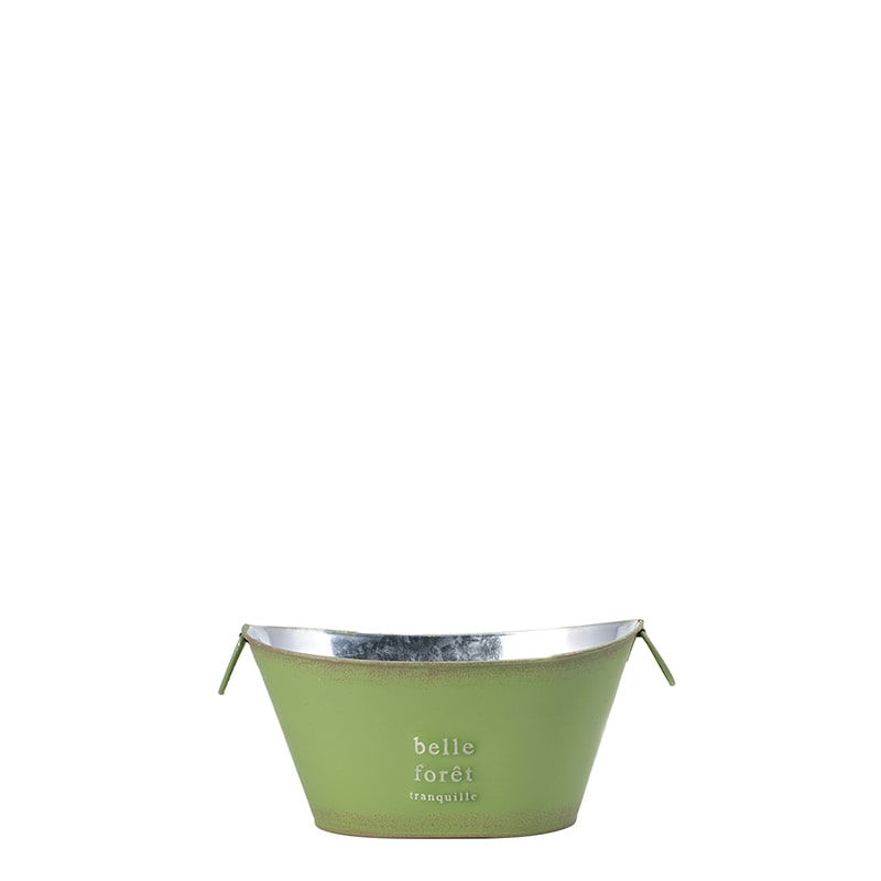 ケー・イー・アイ ブリキポット　ハウスプランツブリキ　オーバル オーバル　グリーン 4993-GR 1個（ご注文単位2個）【直送品】