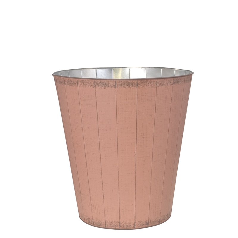 ケー・イー・アイ 鉢カバー　ハウスプランツブリキ　ストライプ 8号用　レッド 5011-RD 1個（ご注文単位2個）【直送品】