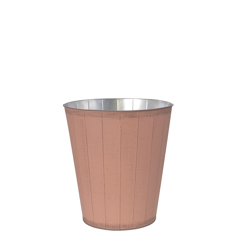 ケー・イー・アイ 鉢カバー　ハウスプランツブリキ　ストライプ 7号用　レッド 5012-RD 1個（ご注文単位2個）【直送品】